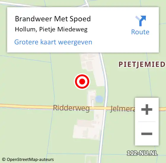 Locatie op kaart van de 112 melding: Brandweer Met Spoed Naar Hollum, Pietje Miedeweg op 31 december 2022 21:09