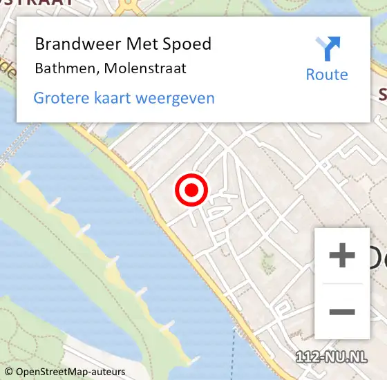 Locatie op kaart van de 112 melding: Brandweer Met Spoed Naar Bathmen, Molenstraat op 31 december 2022 21:34