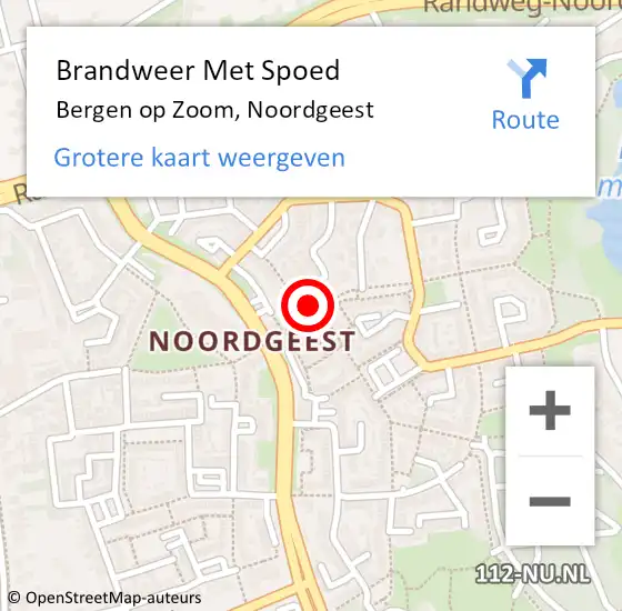 Locatie op kaart van de 112 melding: Brandweer Met Spoed Naar Bergen op Zoom, Noordgeest op 31 december 2022 21:48