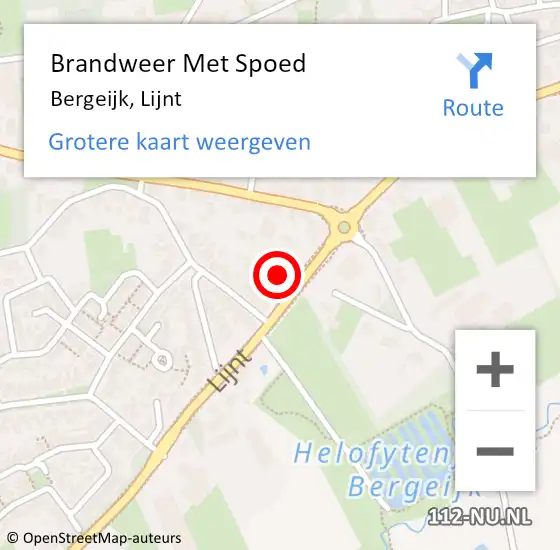 Locatie op kaart van de 112 melding: Brandweer Met Spoed Naar Bergeijk, Lijnt op 31 december 2022 21:55