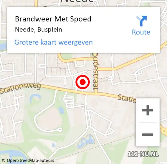 Locatie op kaart van de 112 melding: Brandweer Met Spoed Naar Neede, Busplein op 31 december 2022 22:18