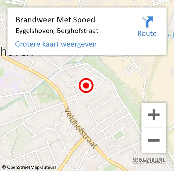 Locatie op kaart van de 112 melding: Brandweer Met Spoed Naar Eygelshoven, Berghofstraat op 31 december 2022 22:18