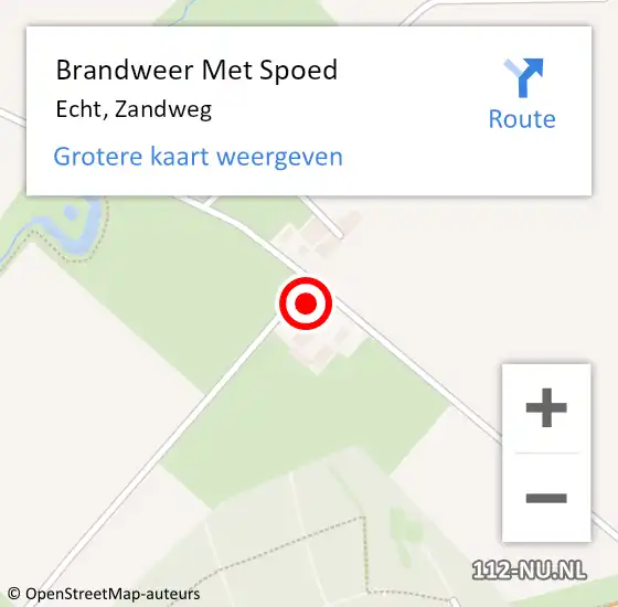 Locatie op kaart van de 112 melding: Brandweer Met Spoed Naar Echt, Zandweg op 31 december 2022 23:21