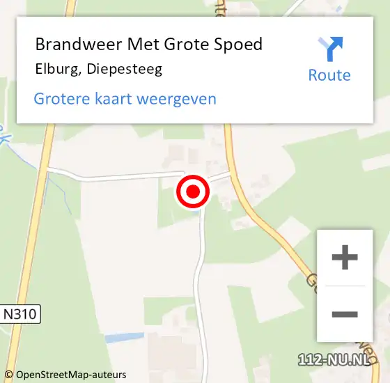 Locatie op kaart van de 112 melding: Brandweer Met Grote Spoed Naar Elburg, Diepesteeg op 31 december 2022 23:22