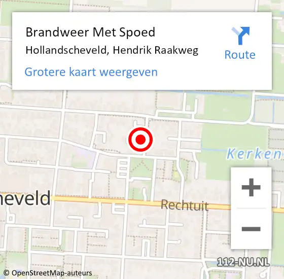 Locatie op kaart van de 112 melding: Brandweer Met Spoed Naar Hollandscheveld, Hendrik Raakweg op 31 december 2022 23:29