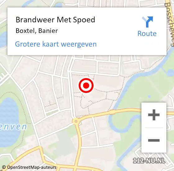 Locatie op kaart van de 112 melding: Brandweer Met Spoed Naar Boxtel, Banier op 31 december 2022 23:29