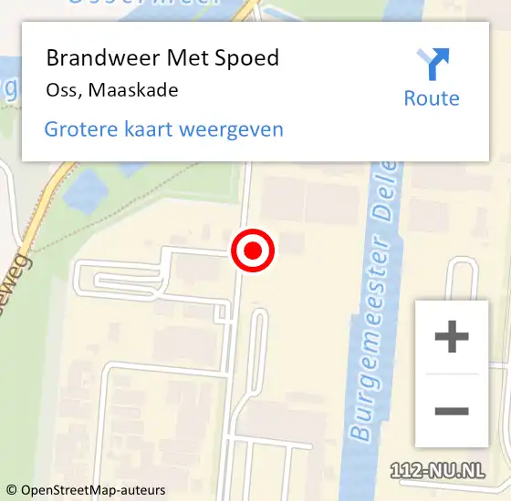 Locatie op kaart van de 112 melding: Brandweer Met Spoed Naar Oss, Maaskade op 31 december 2022 23:33