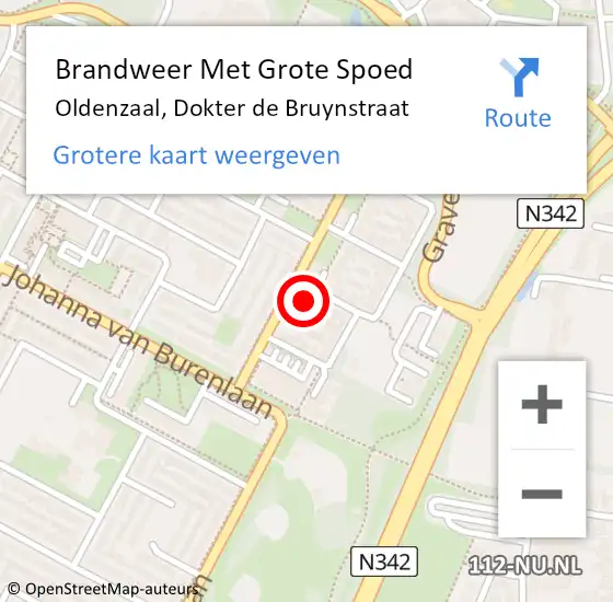 Locatie op kaart van de 112 melding: Brandweer Met Grote Spoed Naar Oldenzaal, Dokter de Bruynstraat op 31 december 2022 23:34