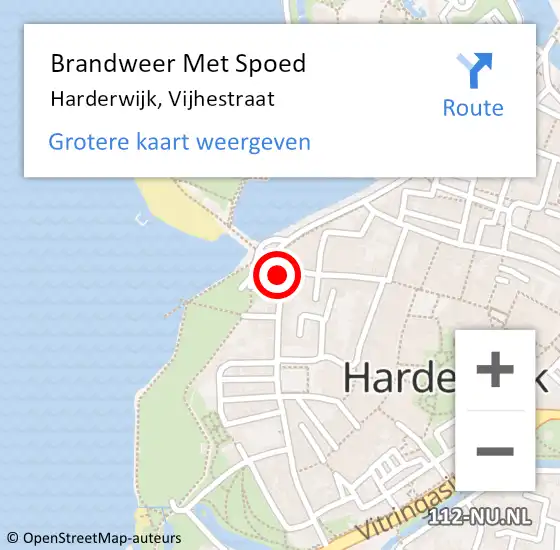 Locatie op kaart van de 112 melding: Brandweer Met Spoed Naar Harderwijk, Vijhestraat op 31 december 2022 23:43