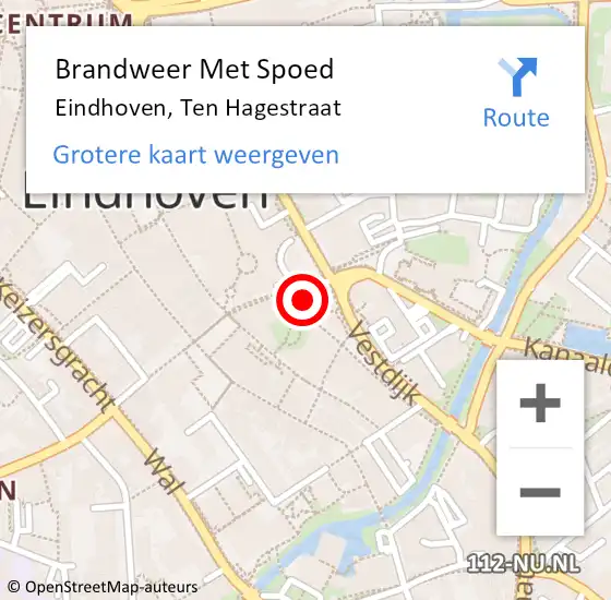 Locatie op kaart van de 112 melding: Brandweer Met Spoed Naar Eindhoven, Ten Hagestraat op 31 december 2022 23:58