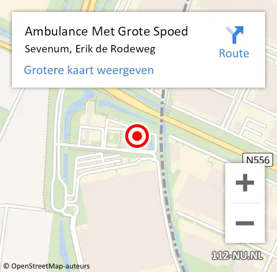 Locatie op kaart van de 112 melding: Ambulance Met Grote Spoed Naar Sevenum, Erik de Rodeweg op 1 januari 2023 00:19