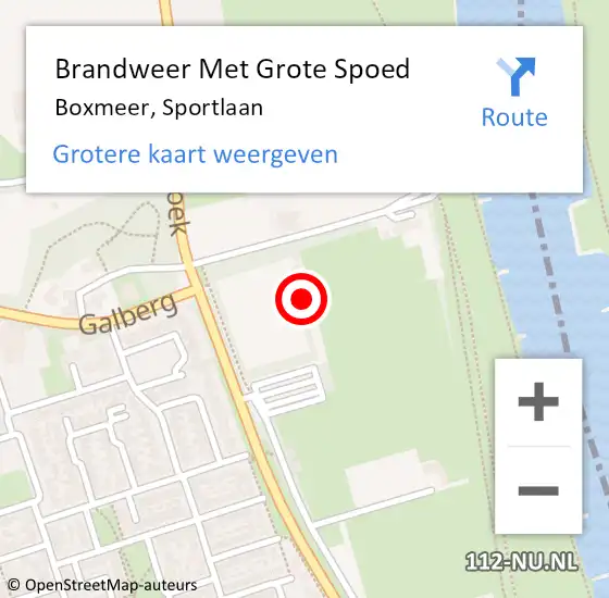 Locatie op kaart van de 112 melding: Brandweer Met Grote Spoed Naar Boxmeer, Sportlaan op 1 januari 2023 00:20