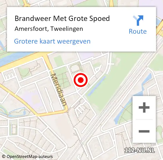 Locatie op kaart van de 112 melding: Brandweer Met Grote Spoed Naar Amersfoort, Tweelingen op 1 januari 2023 00:24