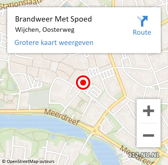 Locatie op kaart van de 112 melding: Brandweer Met Spoed Naar Wijchen, Oosterweg op 1 januari 2023 00:27