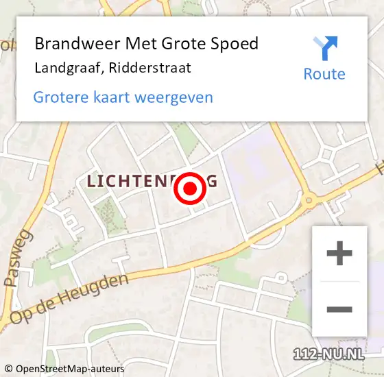 Locatie op kaart van de 112 melding: Brandweer Met Grote Spoed Naar Landgraaf, Ridderstraat op 1 januari 2023 00:32