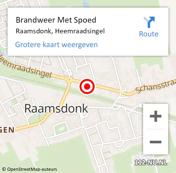 Locatie op kaart van de 112 melding: Brandweer Met Spoed Naar Raamsdonk, Heemraadsingel op 1 januari 2023 00:52