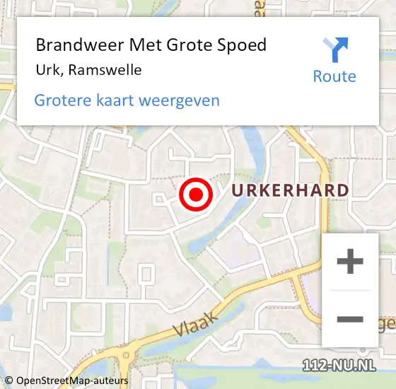 Locatie op kaart van de 112 melding: Brandweer Met Grote Spoed Naar Urk, Ramswelle op 1 januari 2023 00:56