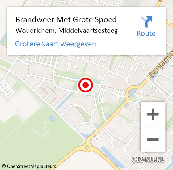 Locatie op kaart van de 112 melding: Brandweer Met Grote Spoed Naar Woudrichem, Middelvaartsesteeg op 1 januari 2023 01:02