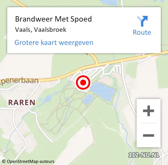 Locatie op kaart van de 112 melding: Brandweer Met Spoed Naar Vaals, Vaalsbroek op 1 januari 2023 01:15