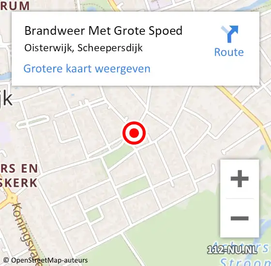 Locatie op kaart van de 112 melding: Brandweer Met Grote Spoed Naar Oisterwijk, Scheepersdijk op 1 januari 2023 01:19