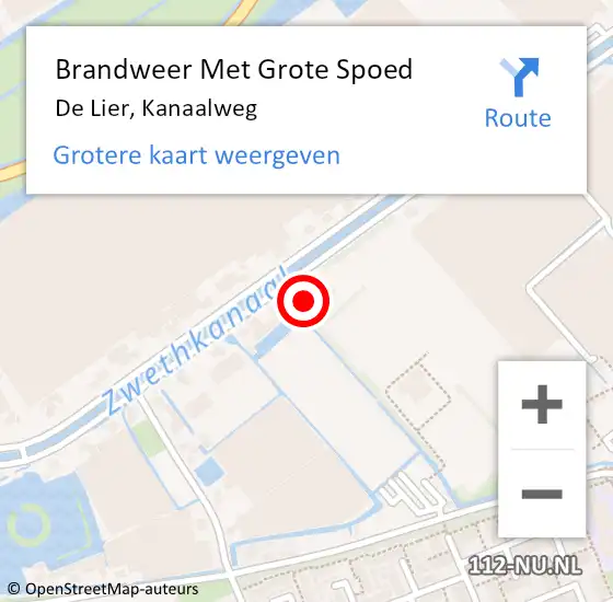 Locatie op kaart van de 112 melding: Brandweer Met Grote Spoed Naar De Lier, Kanaalweg op 1 januari 2023 01:23