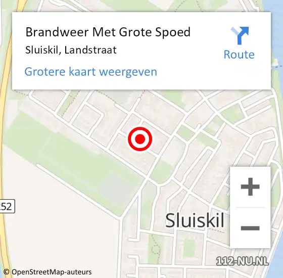 Locatie op kaart van de 112 melding: Brandweer Met Grote Spoed Naar Sluiskil, Landstraat op 1 januari 2023 01:42