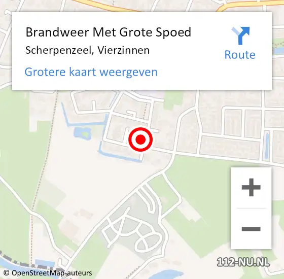 Locatie op kaart van de 112 melding: Brandweer Met Grote Spoed Naar Scherpenzeel, Vierzinnen op 1 januari 2023 02:10