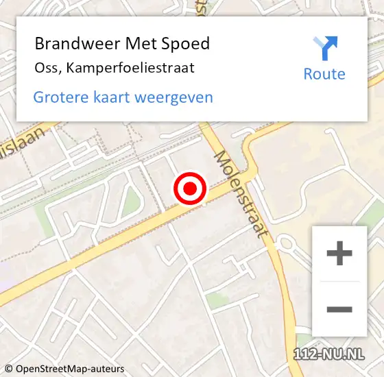 Locatie op kaart van de 112 melding: Brandweer Met Spoed Naar Oss, Kamperfoeliestraat op 1 januari 2023 02:18