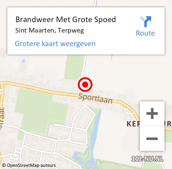 Locatie op kaart van de 112 melding: Brandweer Met Grote Spoed Naar Tuitjenhorn, Terpweg op 1 januari 2023 02:47