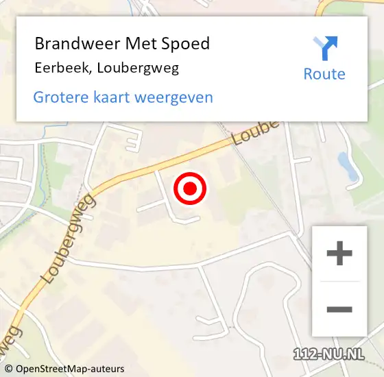 Locatie op kaart van de 112 melding: Brandweer Met Spoed Naar Eerbeek, Loubergweg op 1 januari 2023 03:01