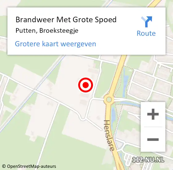 Locatie op kaart van de 112 melding: Brandweer Met Grote Spoed Naar Putten, Broeksteegje op 1 januari 2023 03:12