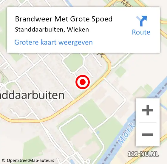 Locatie op kaart van de 112 melding: Brandweer Met Grote Spoed Naar Standdaarbuiten, Wieken op 1 januari 2023 03:28