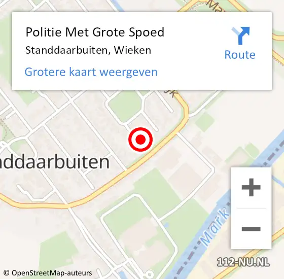 Locatie op kaart van de 112 melding: Politie Met Grote Spoed Naar Standdaarbuiten, Wieken op 1 januari 2023 03:37