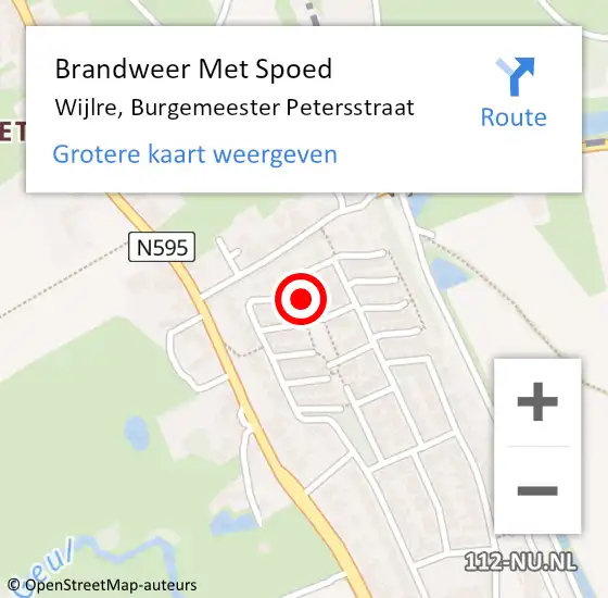 Locatie op kaart van de 112 melding: Brandweer Met Spoed Naar Wijlre, Burgemeester Petersstraat op 1 januari 2023 03:55