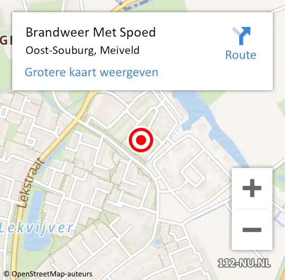 Locatie op kaart van de 112 melding: Brandweer Met Spoed Naar Oost-Souburg, Meiveld op 1 januari 2023 05:13