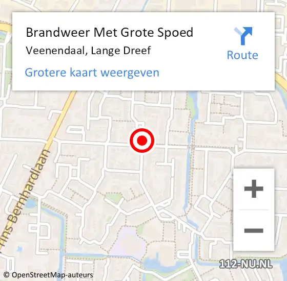 Locatie op kaart van de 112 melding: Brandweer Met Grote Spoed Naar Veenendaal, Lange Dreef op 1 januari 2023 08:20