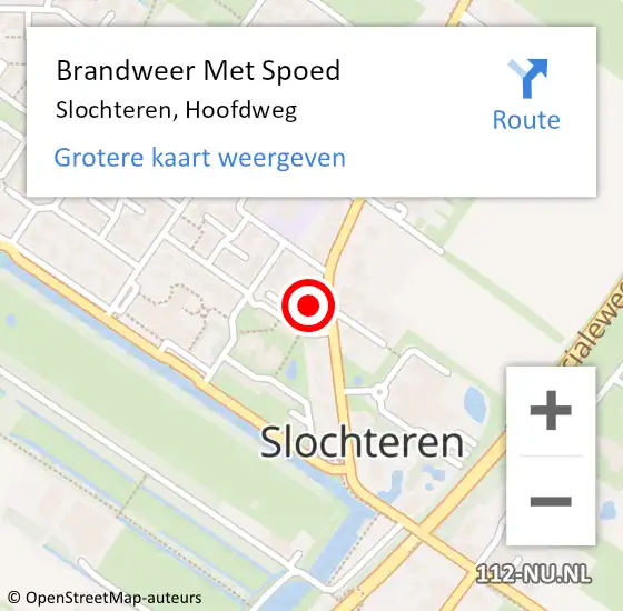 Locatie op kaart van de 112 melding: Brandweer Met Spoed Naar Slochteren, Hoofdweg op 1 januari 2023 09:04