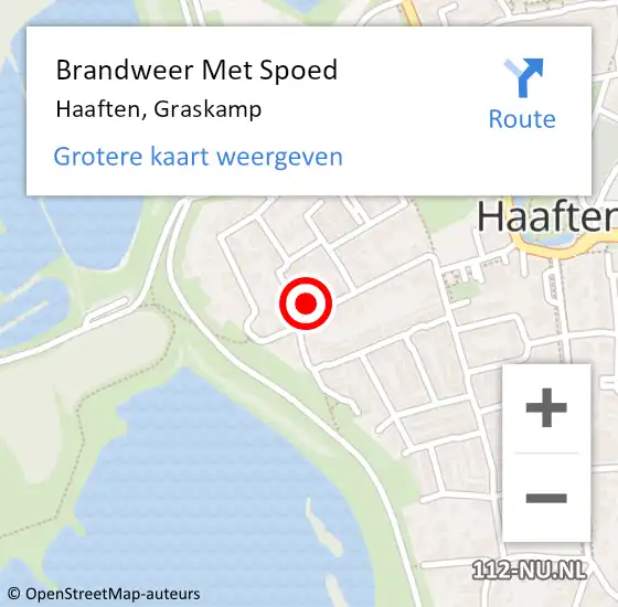 Locatie op kaart van de 112 melding: Brandweer Met Spoed Naar Haaften, Graskamp op 1 januari 2023 12:37