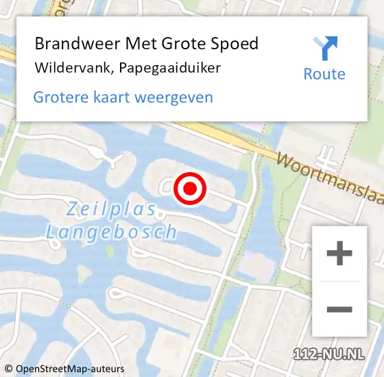 Locatie op kaart van de 112 melding: Brandweer Met Grote Spoed Naar Wildervank, Papegaaiduiker op 1 januari 2023 17:27