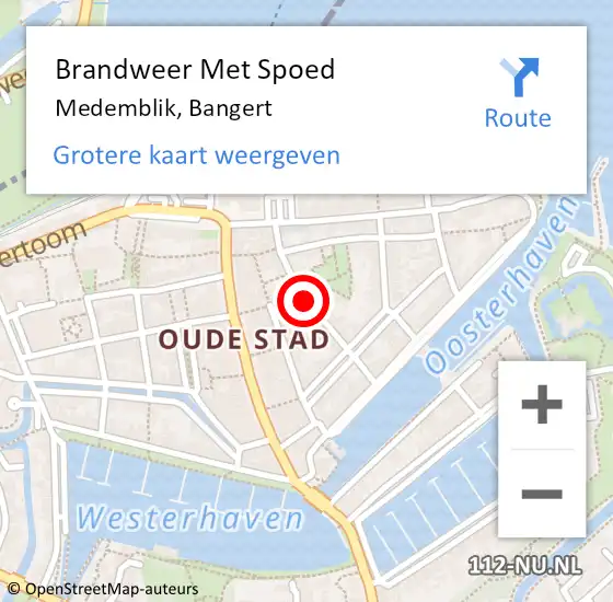 Locatie op kaart van de 112 melding: Brandweer Met Spoed Naar Medemblik, Bangert op 1 januari 2023 23:11