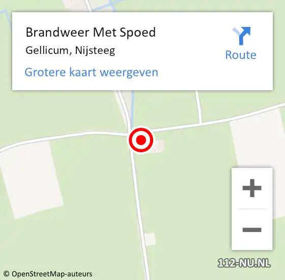 Locatie op kaart van de 112 melding: Brandweer Met Spoed Naar Gellicum, Nijsteeg op 2 januari 2023 04:51