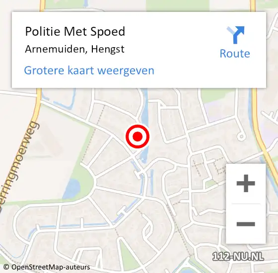 Locatie op kaart van de 112 melding: Politie Met Spoed Naar Arnemuiden, Hengst op 2 januari 2023 09:33