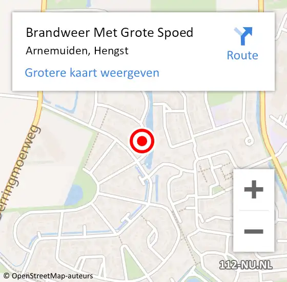 Locatie op kaart van de 112 melding: Brandweer Met Grote Spoed Naar Arnemuiden, Hengst op 2 januari 2023 09:33