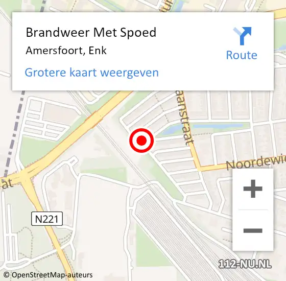 Locatie op kaart van de 112 melding: Brandweer Met Spoed Naar Amersfoort, Enk op 2 januari 2023 10:16