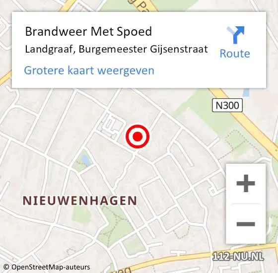 Locatie op kaart van de 112 melding: Brandweer Met Spoed Naar Landgraaf, Burgemeester Gijsenstraat op 2 januari 2023 10:34