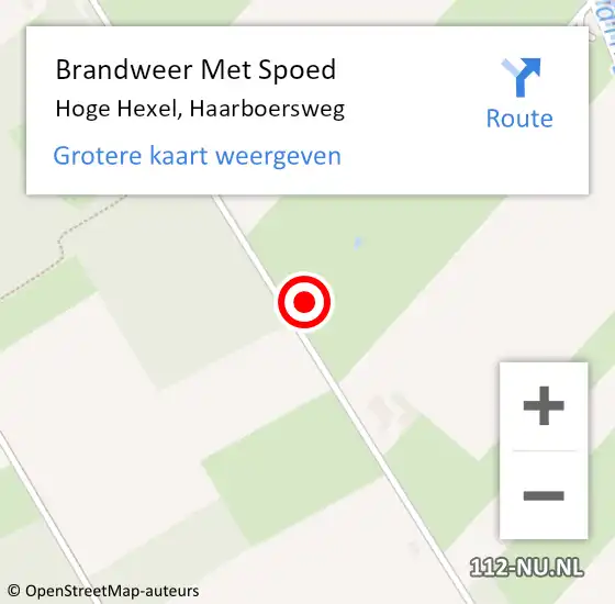 Locatie op kaart van de 112 melding: Brandweer Met Spoed Naar Hoge Hexel, Haarboersweg op 10 augustus 2014 20:36