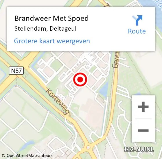 Locatie op kaart van de 112 melding: Brandweer Met Spoed Naar Stellendam, Deltageul op 11 oktober 2013 08:47