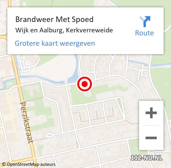 Locatie op kaart van de 112 melding: Brandweer Met Spoed Naar Wijk en Aalburg, Kerkverreweide op 2 januari 2023 17:05