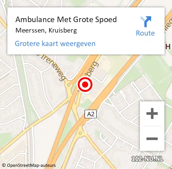 Locatie op kaart van de 112 melding: Ambulance Met Grote Spoed Naar Meerssen, Kruisberg op 2 januari 2023 17:08