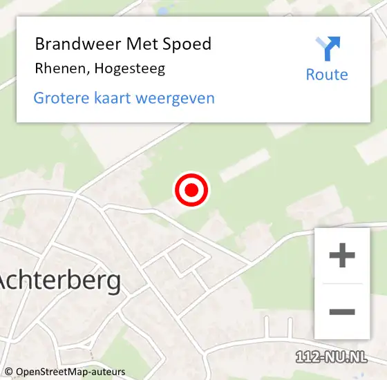 Locatie op kaart van de 112 melding: Brandweer Met Spoed Naar Rhenen, Hogesteeg op 2 januari 2023 22:43